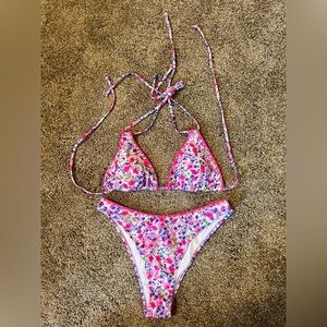SHEIN Pink Floral Bikini Set